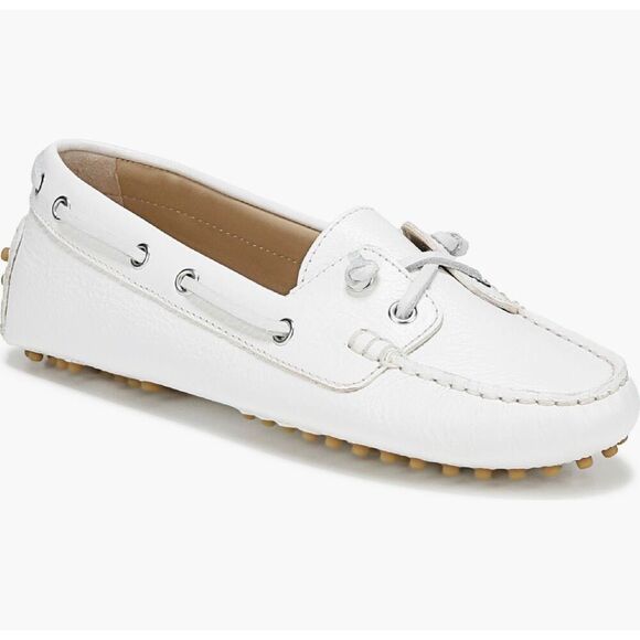 Veronica Beard Shoes - Veronica Beard white leather Jia boat shoes women’s size 8 NWB